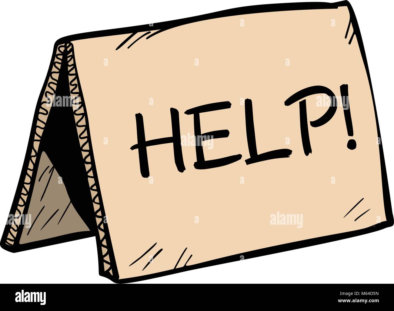 Help lettering sign for donations Stock Vector