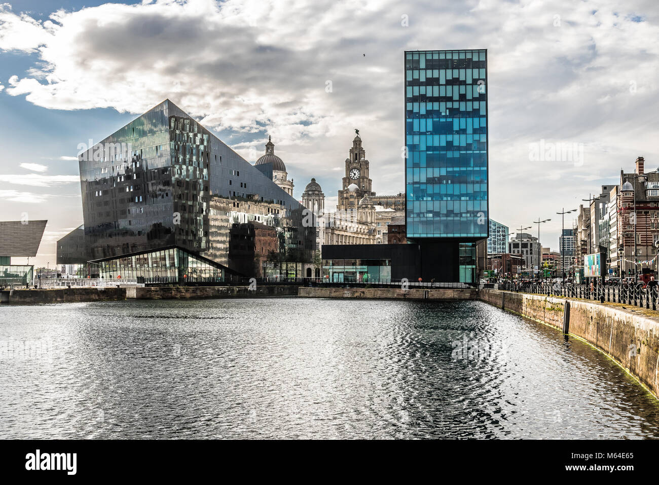 Liverpool Waterfront Cityscape Stock Photo