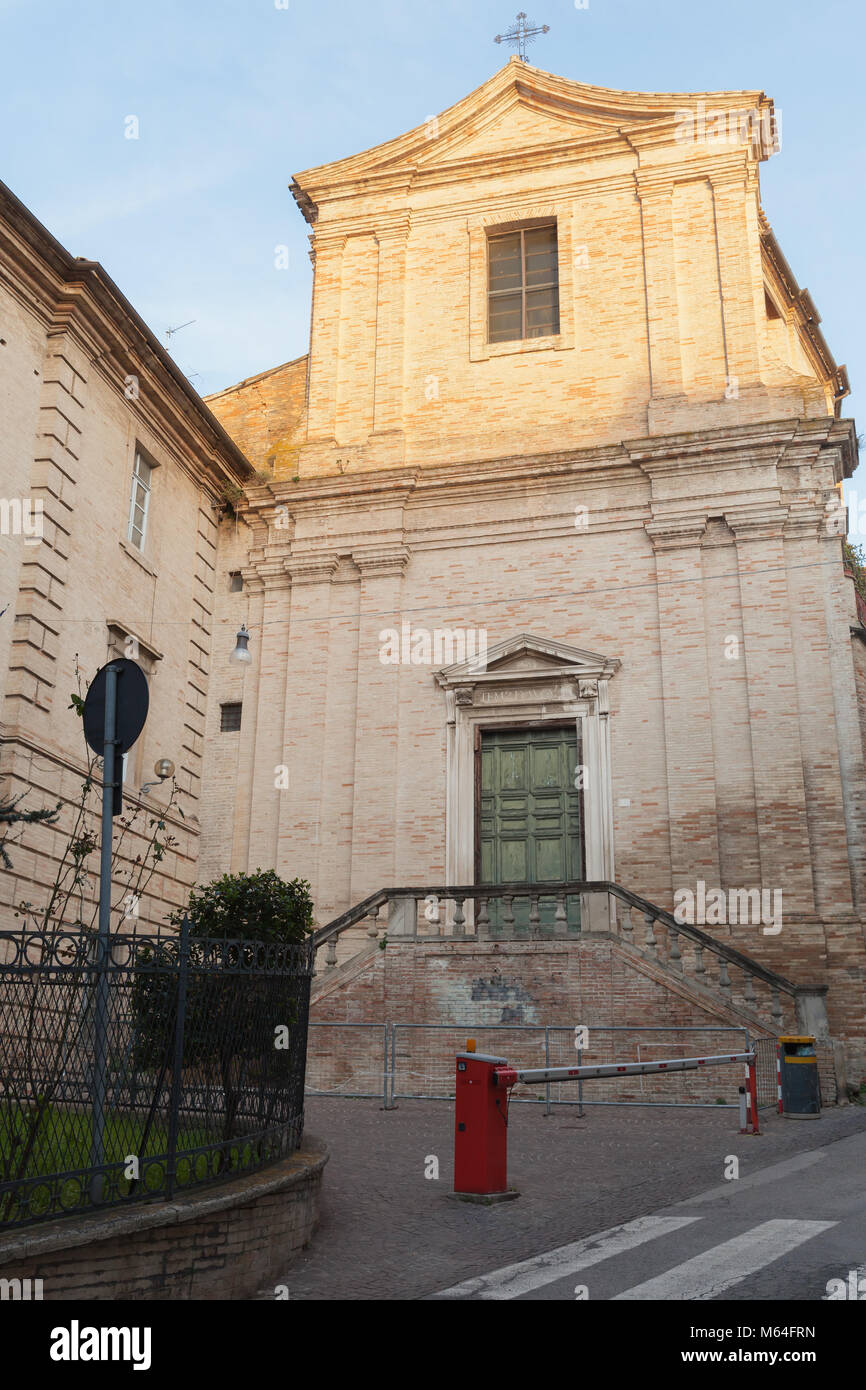 Chiesa di Sant Agostino. Fermo, Italy Stock Photo