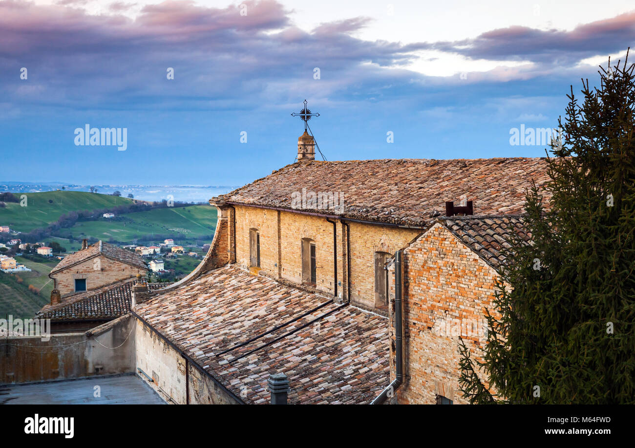 Chiesa Del Carmine. Catholic church in Fermo town, region of Marche, Italy Stock Photo