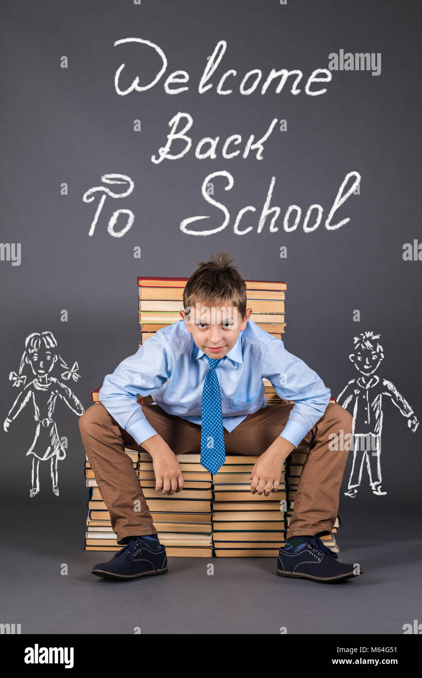 Welcome back to school funny education concept Stock Photo