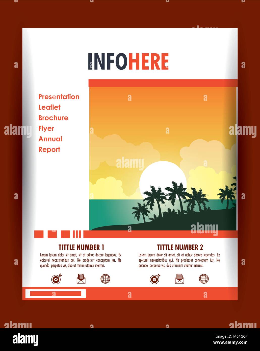 Beach and travel brochure infographic Stock Vector Image & Art Alamy