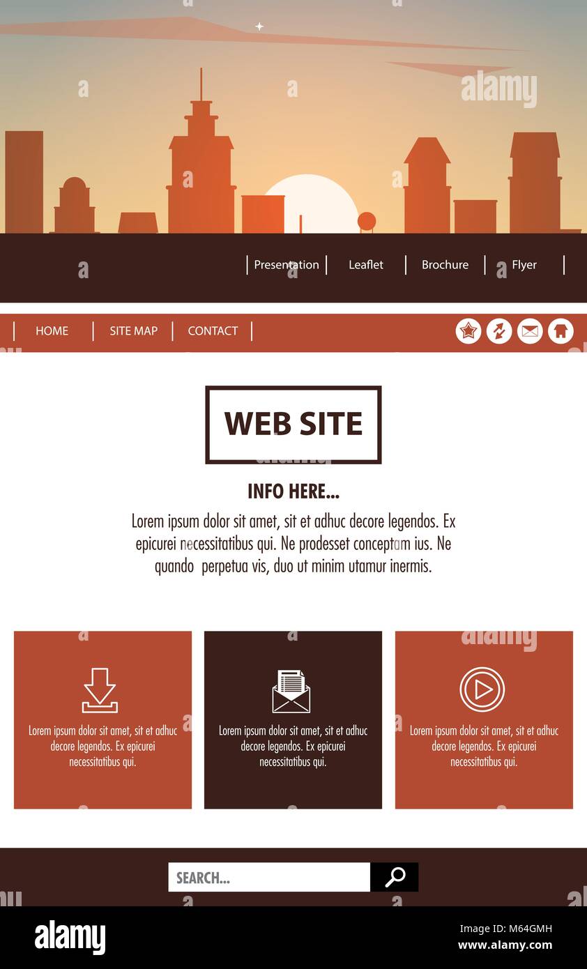 Urban website template Stock Vector Image & Art Alamy