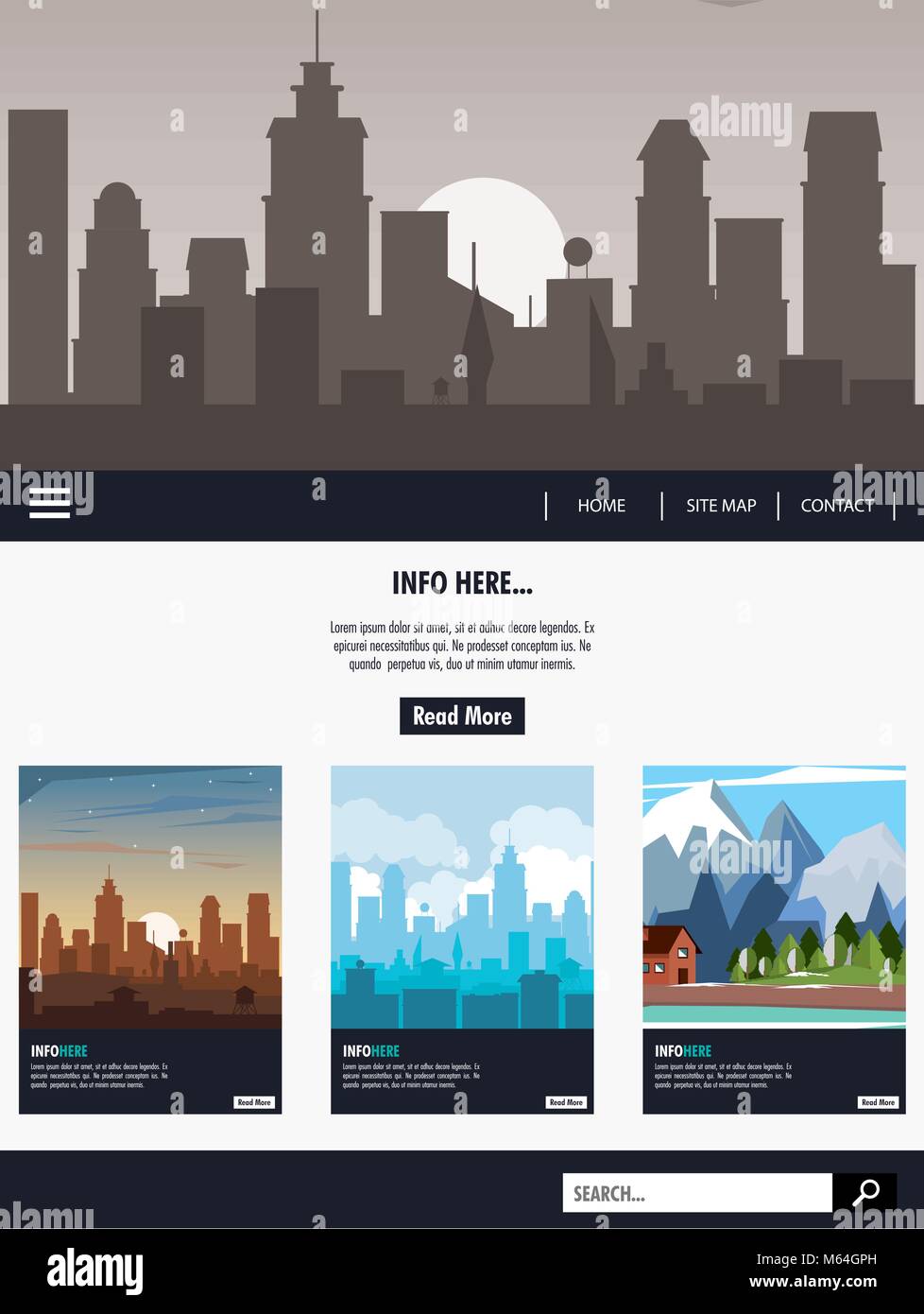 Urban website template Stock Vector Image & Art Alamy