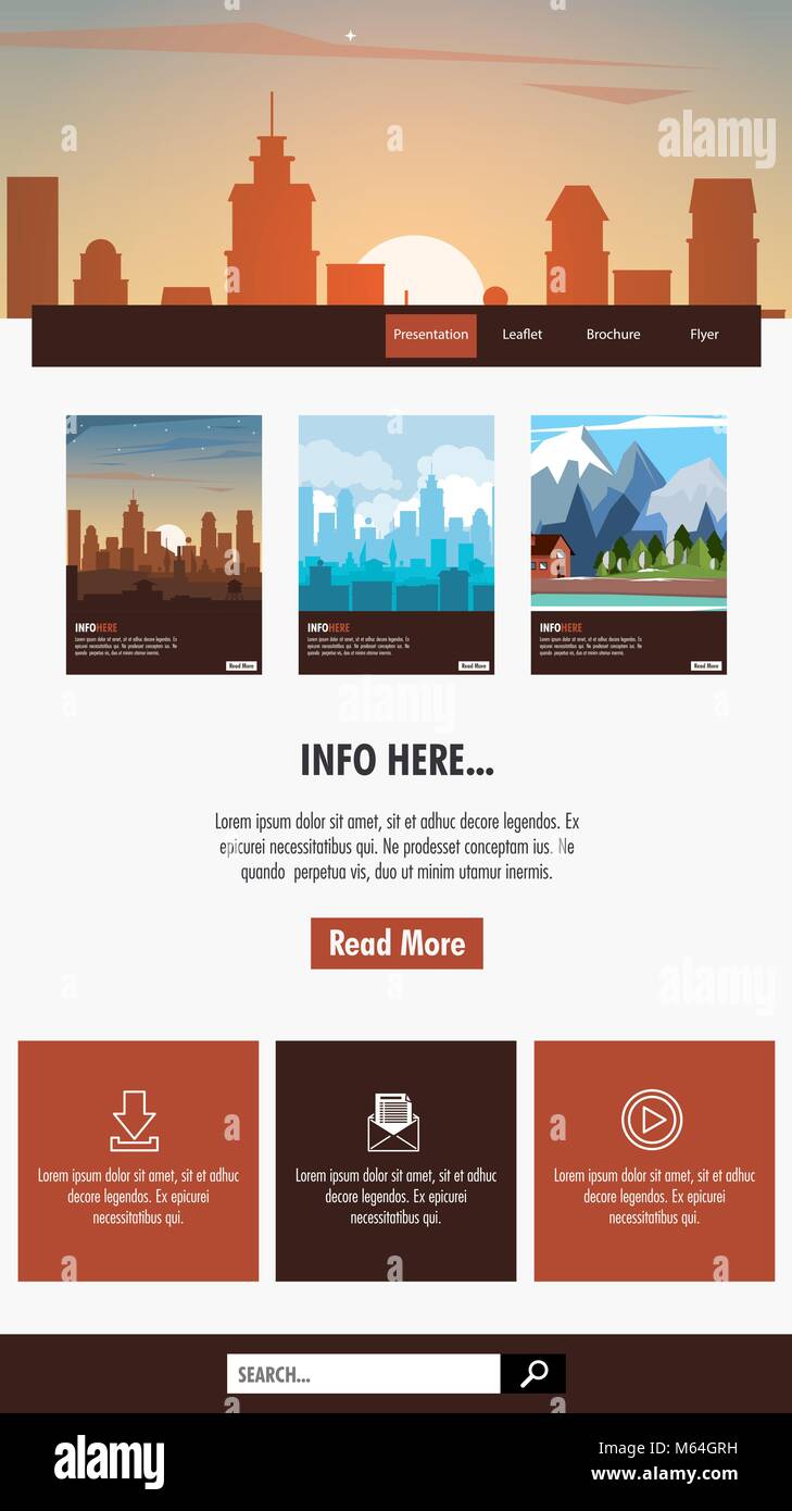 Urban website template Stock Vector Image & Art Alamy