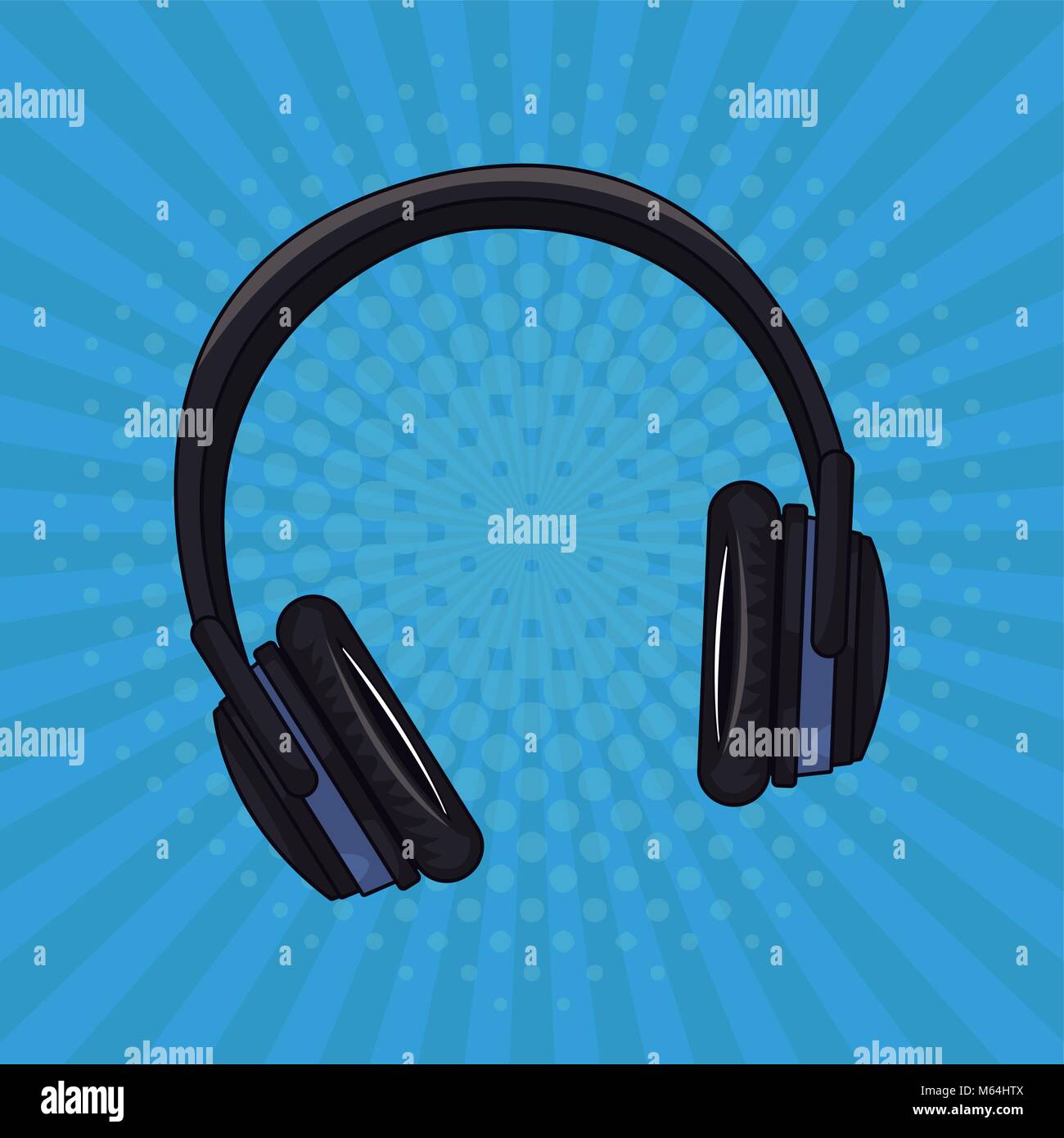 Music headphones pop art Stock Vector Image & Art Alamy