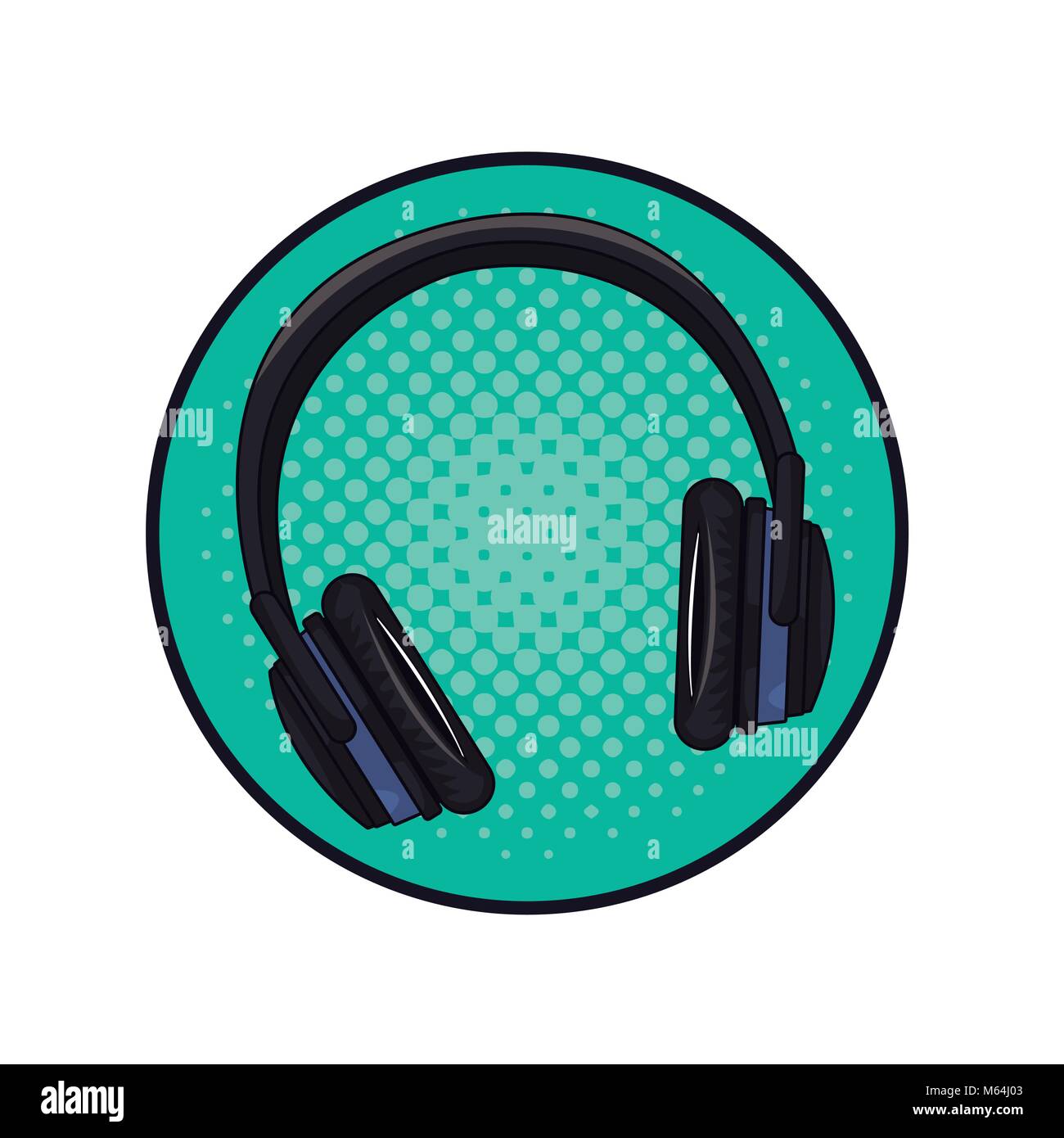 Music headphones pop art Stock Vector Image & Art Alamy