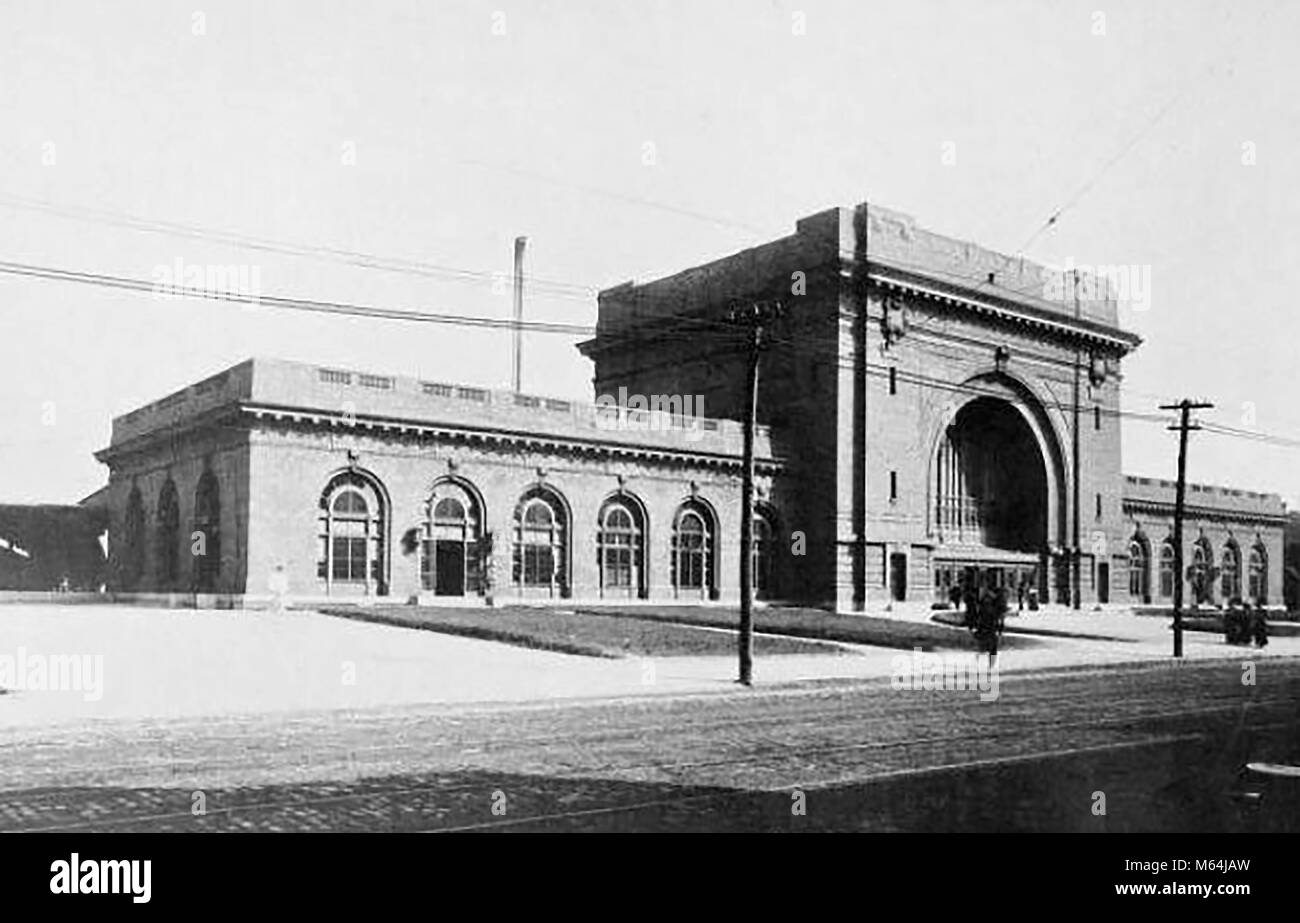 Chattanooga, Tennessee, USA . railway station terminal in 1915 Stock Photo