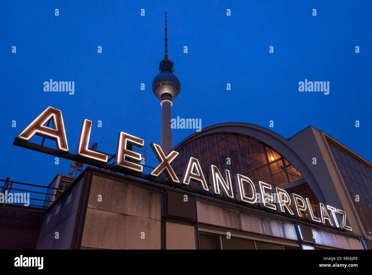 Alexanderplatz und Fernsehturm, Berlin, Mitte, Deutschland, Europa Stock Photo