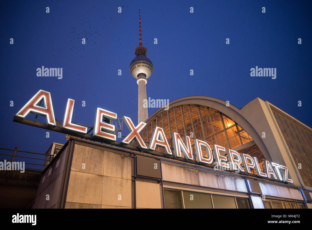 Alexanderplatz und Fernsehturm, Berlin, Mitte, Deutschland, Europa Stock Photo