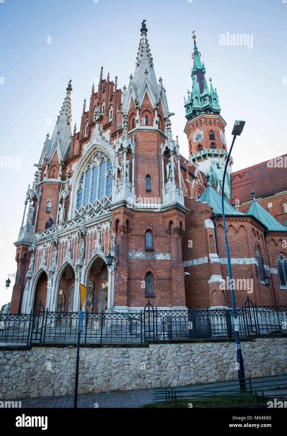 St. Joseph's church in Podgorze district of Krakow city, Poland Stock Photo