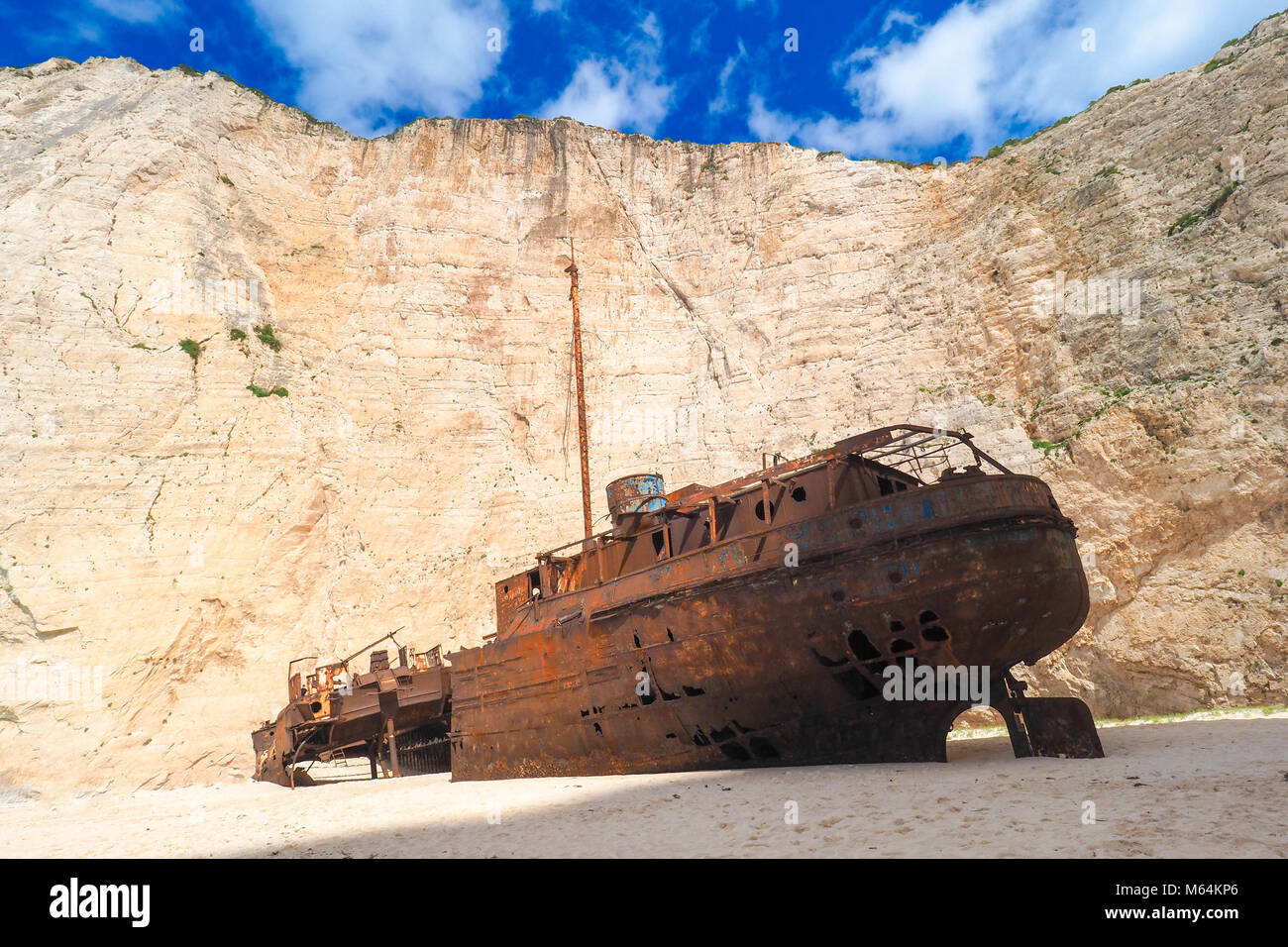 Panagiotis shipwreck at Navagio Beach Zakynthos Greece Stock Photo