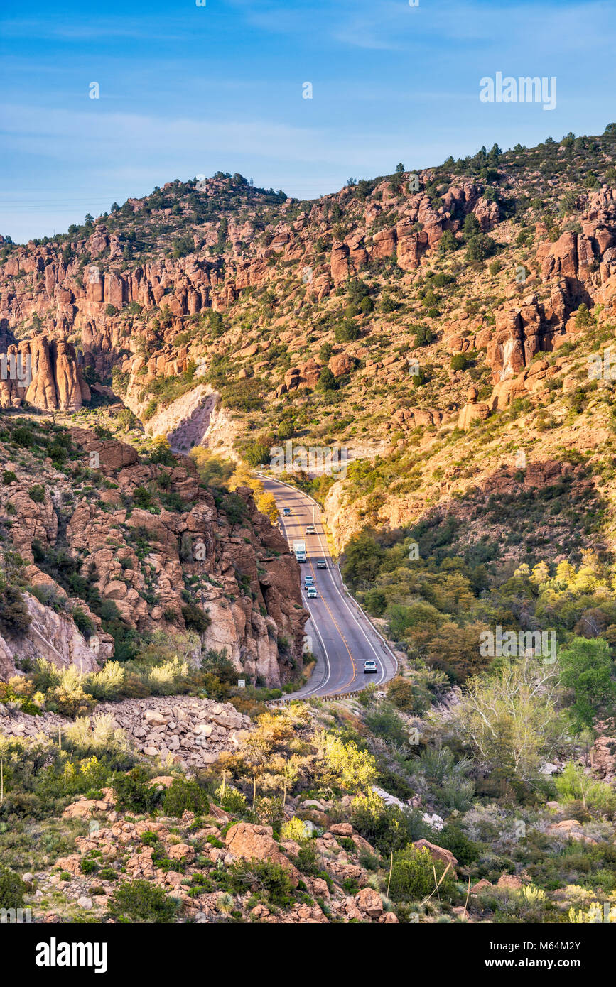 Devils Canyon in Superstition Mountains, Gila Pinal Scenic Road, at