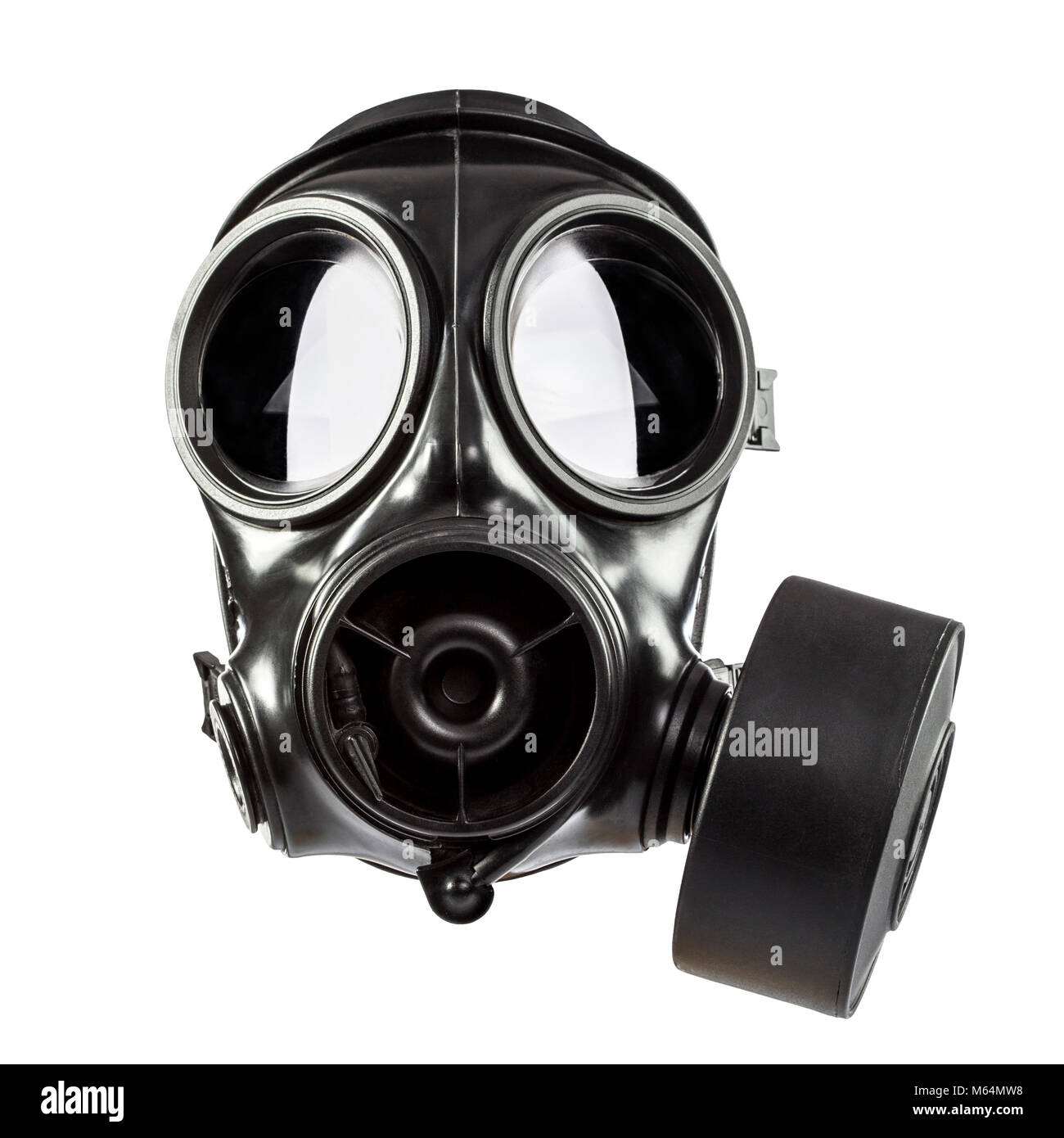 Image of A VOLUNTEER RECEIVES A NEW FILTER FOR HIS GAS MASK