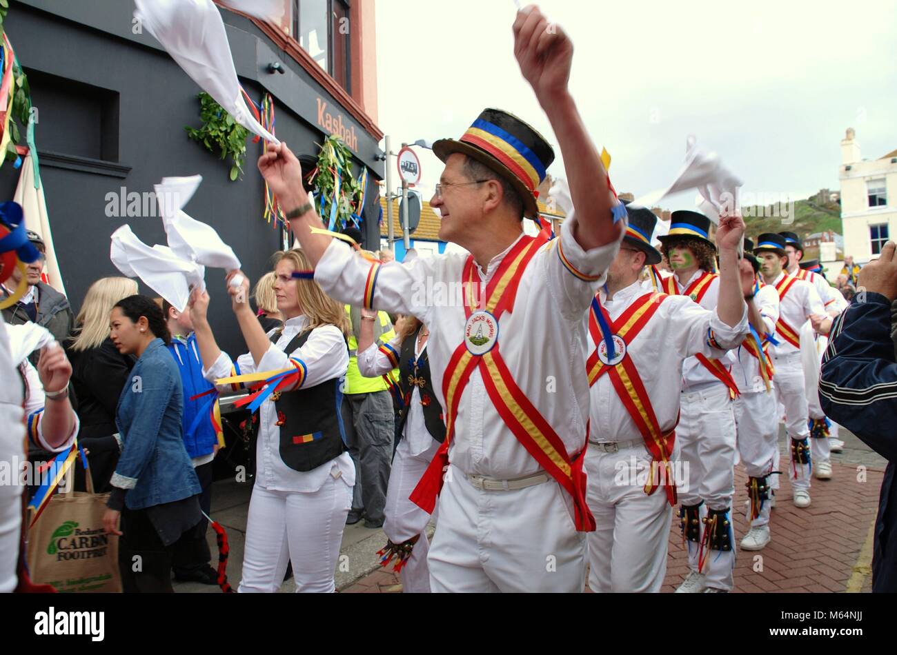 Morris dancers parade through the Old Town at the annual Jack In The