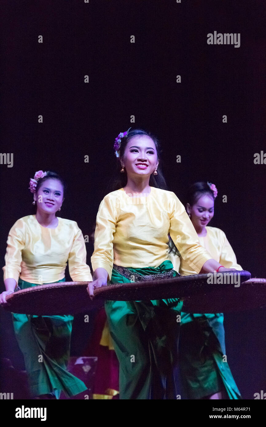 Cambodia dance - traditional Cambodian folk dancing; Phnom Penh, Cambodia, Asia Stock Photo