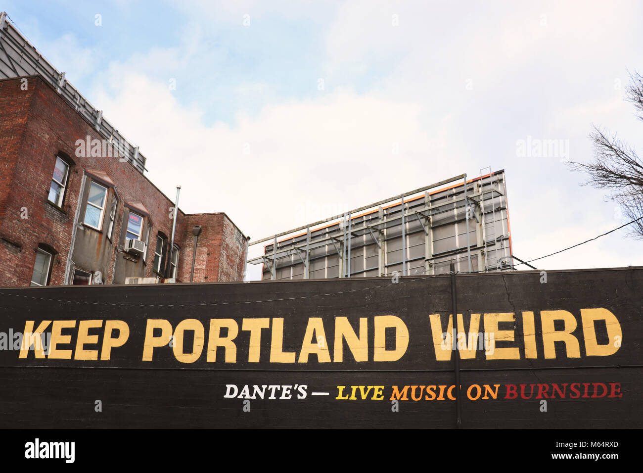 Keep Portland Weird Sign Stock Photo