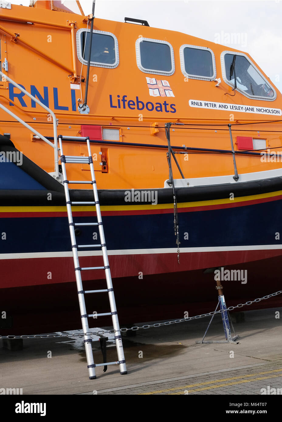 February 2018 - RNLI lifeboat undergoing maintenance work in dry dock ...