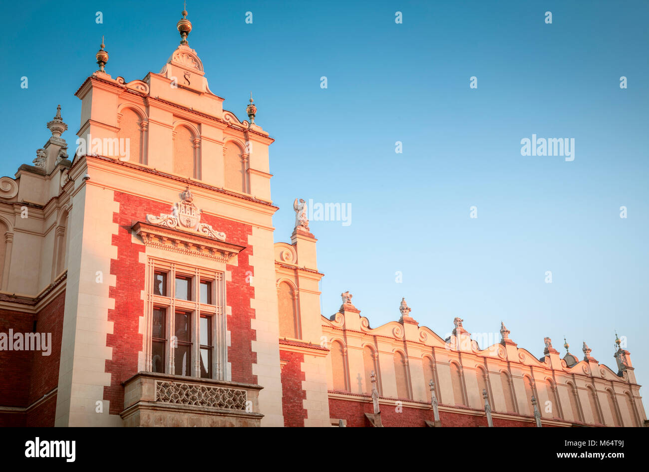 Historic building of Cloth Hall on Main Square in Krakow, Poland Stock Photo