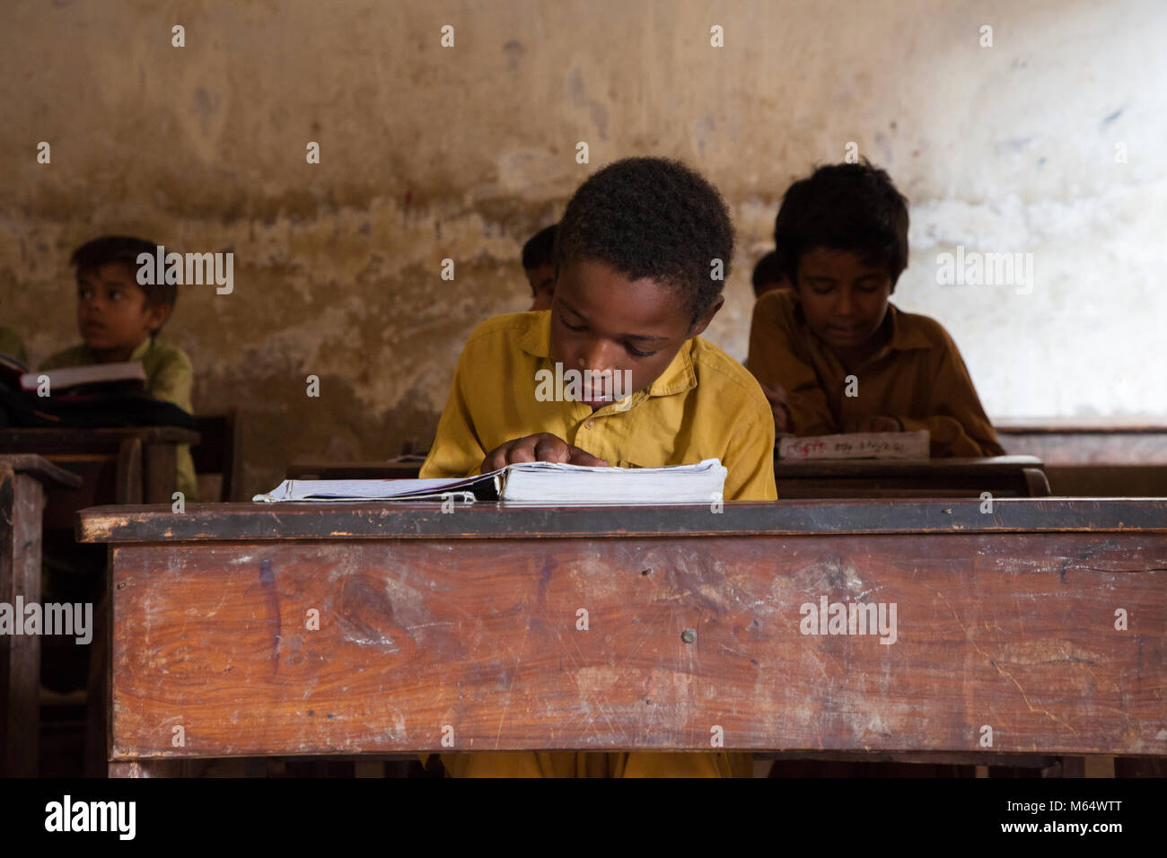 Education in Pakistani Government Schools Stock Photo