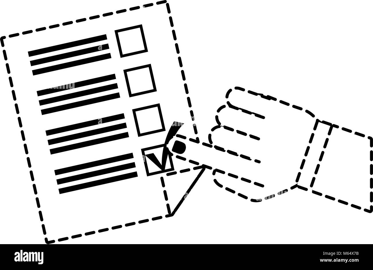 ballot paper icon Stock Vector