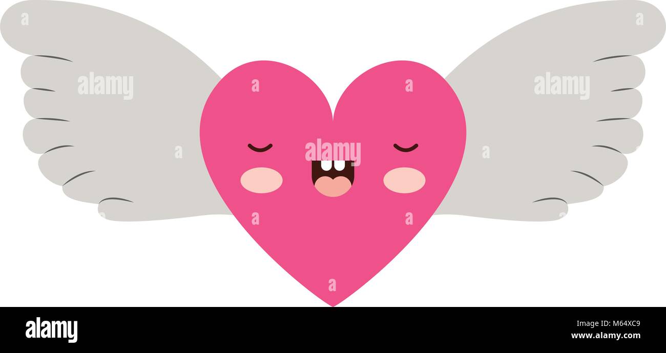 Cute Heart Love With Wings Kawaii Character Stock Vector Image Art Alamy Cute Heart Love With Wings Kawaii Character Stock Vector Image Art Alamy