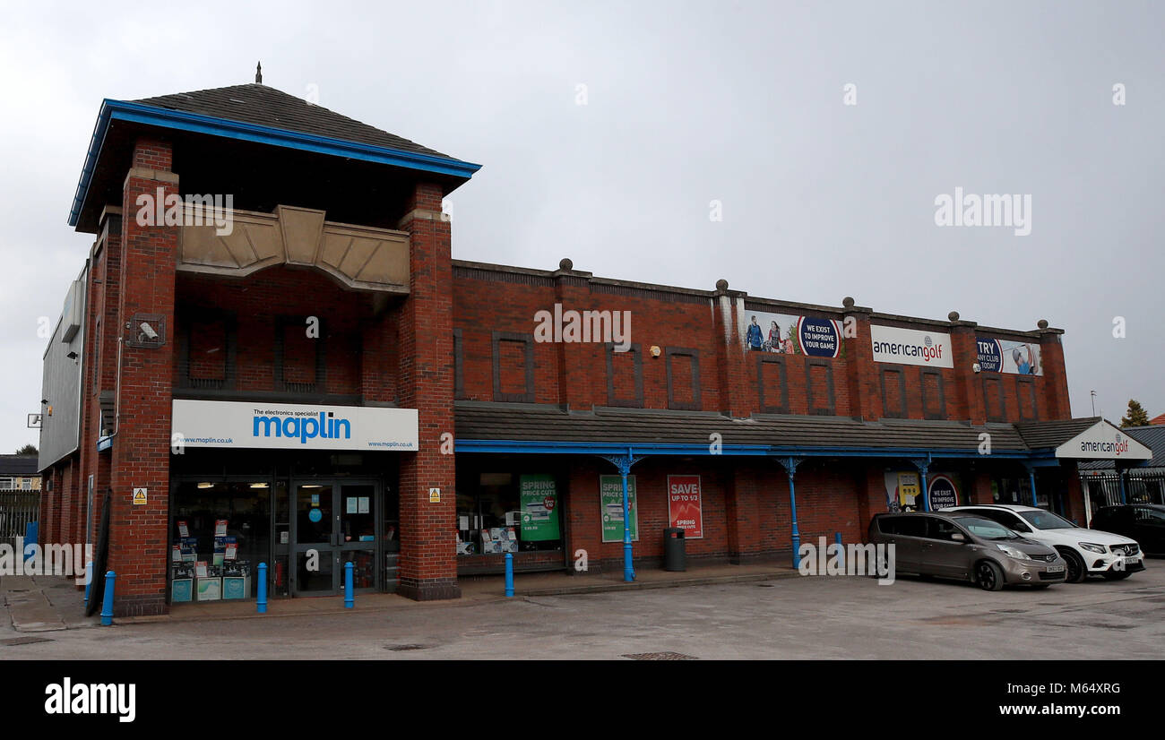 General view of a Maplin store in Liverpool, as the electronics company has collapsed into administration putting 2,500 jobs at risk. Stock Photo