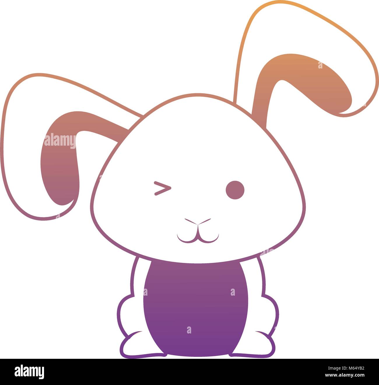 Cute rabbit icon Stock Vector Image & Art - Alamy