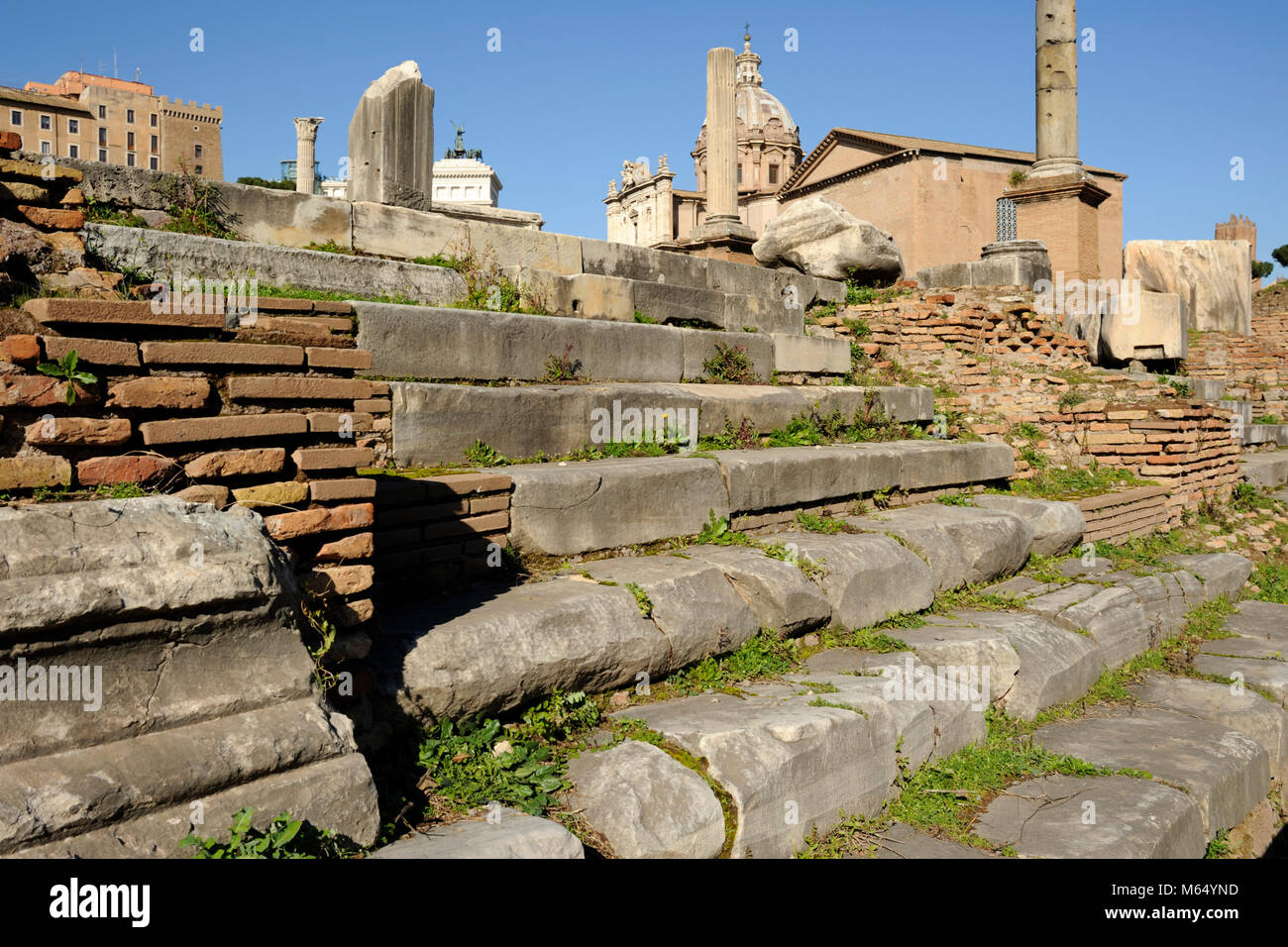 Italy, Rome, Roman Forum, Basilica Julia Stock Photo Alamy