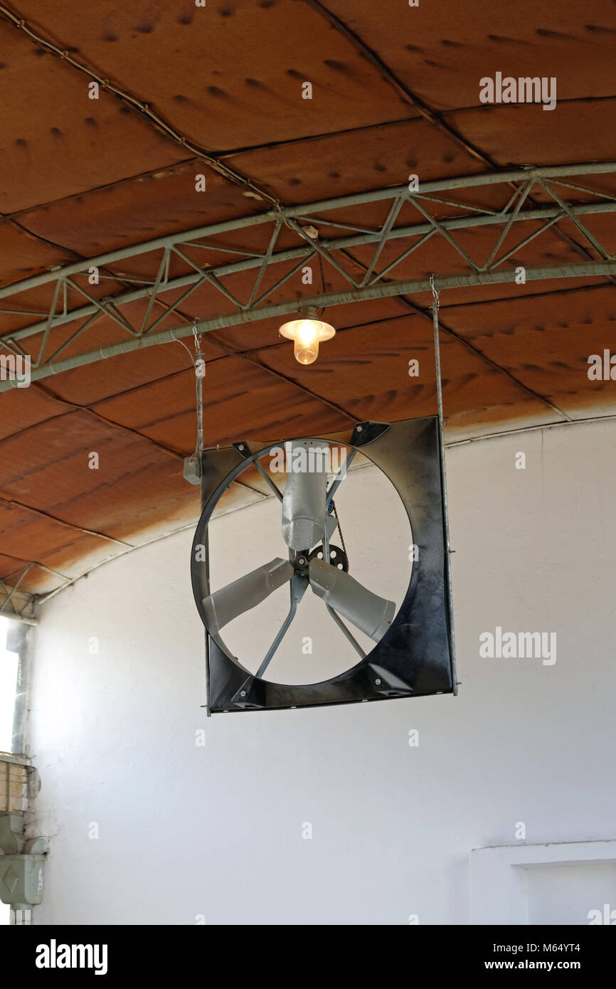 Big Axial Fan Ceiling Blower In Barn Stock Photo 175901268 Alamy