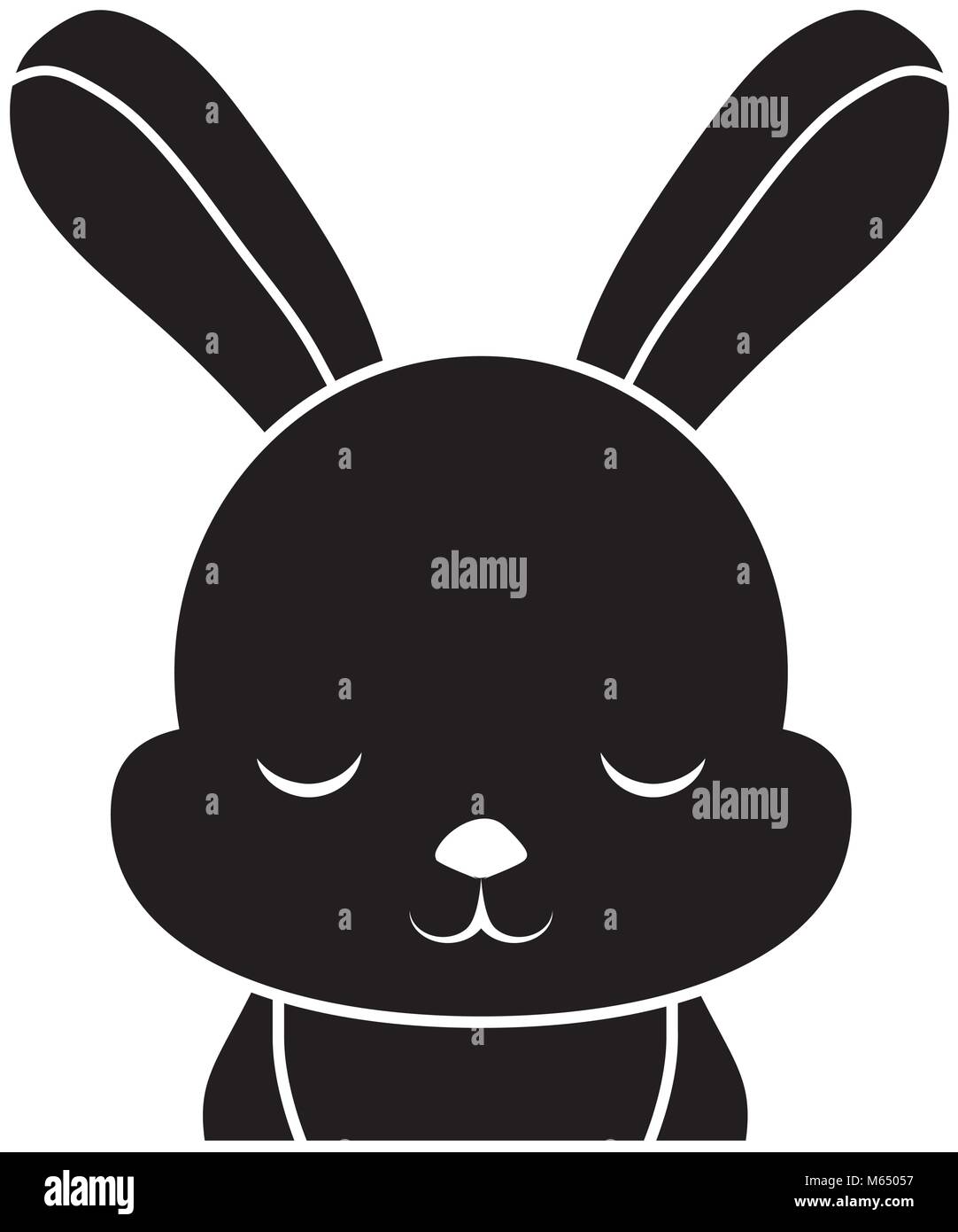 Cute rabbit icon Stock Vector Image & Art - Alamy