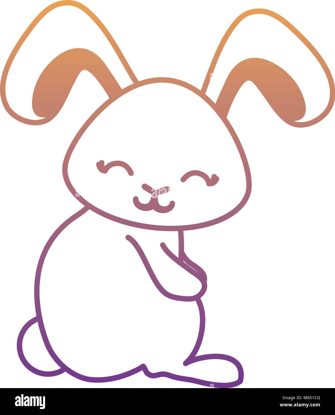 Cute rabbit icon Stock Vector Image & Art - Alamy