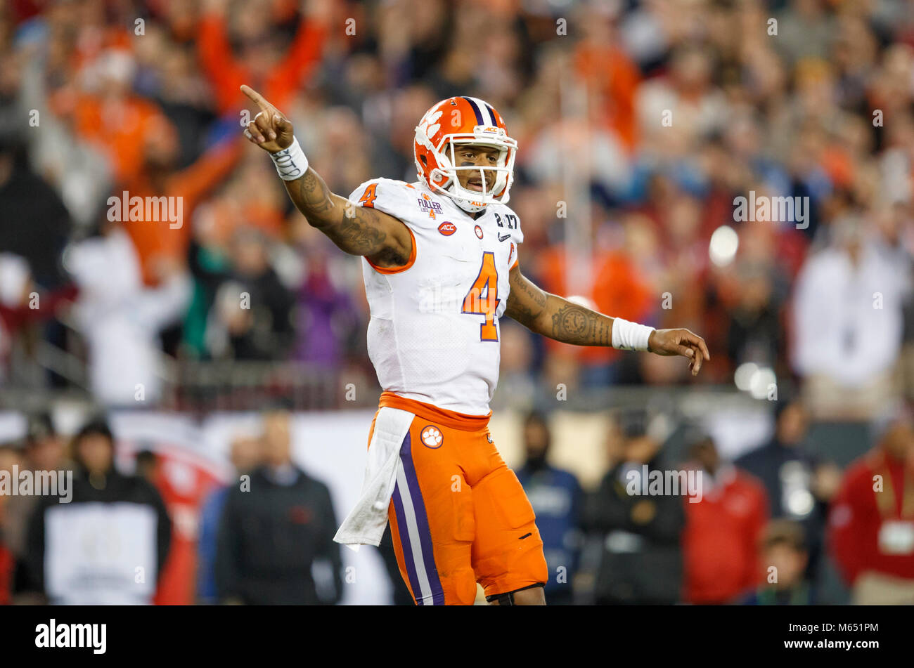 Clemson Qb Deshaun Watson Celebrates During Clemsons 35 31
