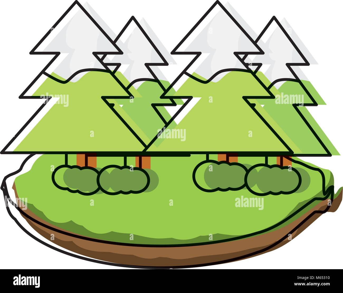 forest with pines icon Stock Vector Image & Art - Alamy