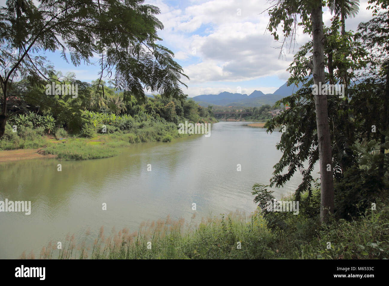 nam kham river in luang prabang laos Stock Photo - Alamy