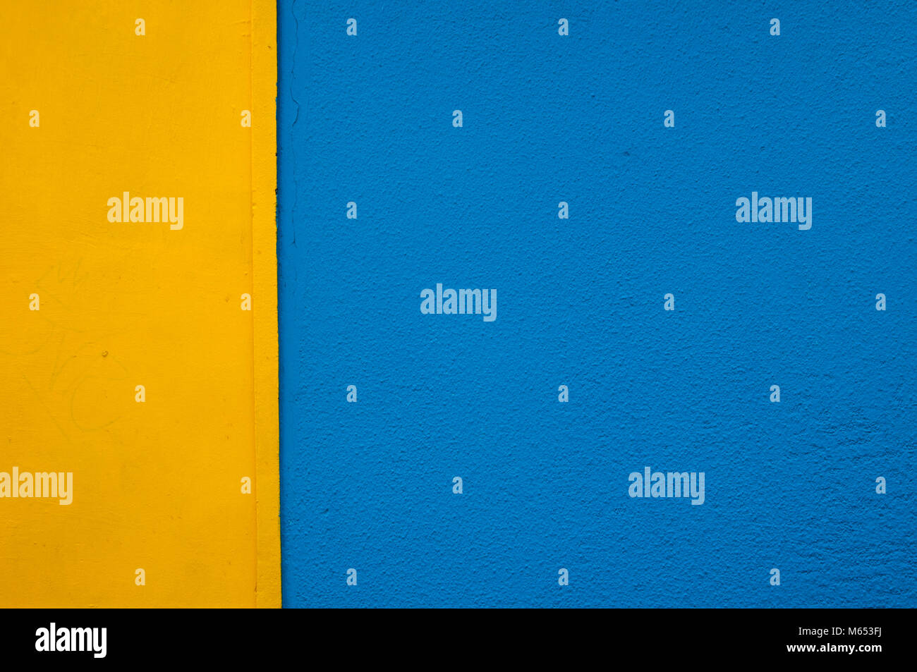 mark rothko tribute, blue and yellow wall, painted, argentina Stock Photo