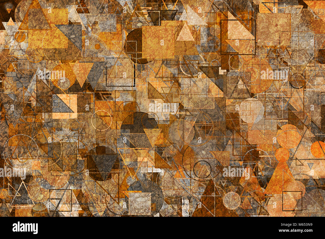 Random circle, square, rectangle & triangle shape, digital generative ...