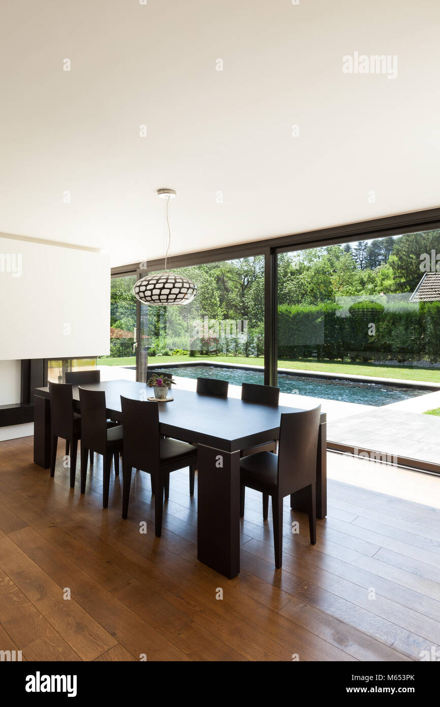 Modern villa, interior, beautiful dining room Stock Photo - Alamy