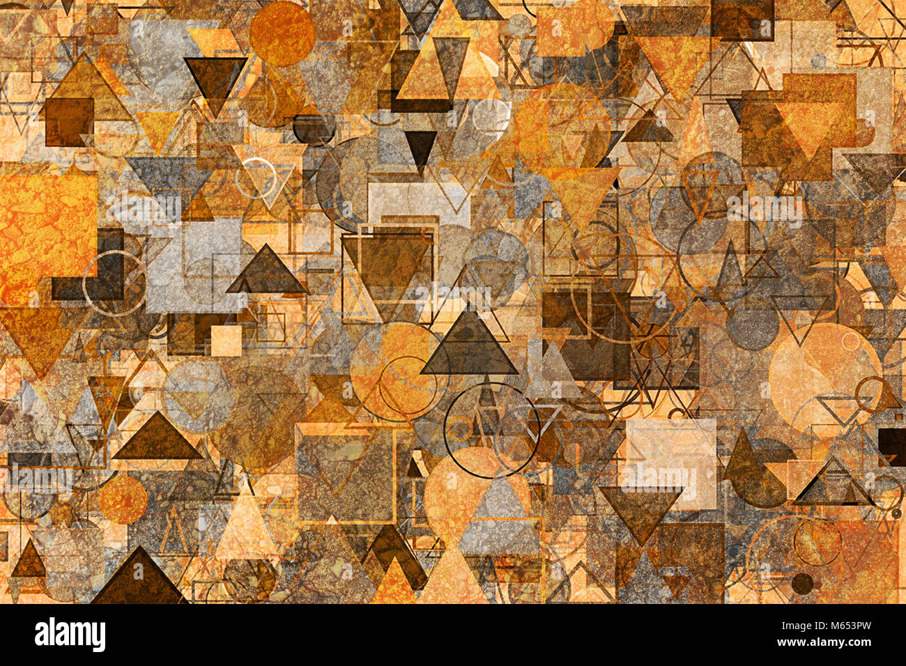 Random circle, square, rectangle & triangle shape, digital generative ...