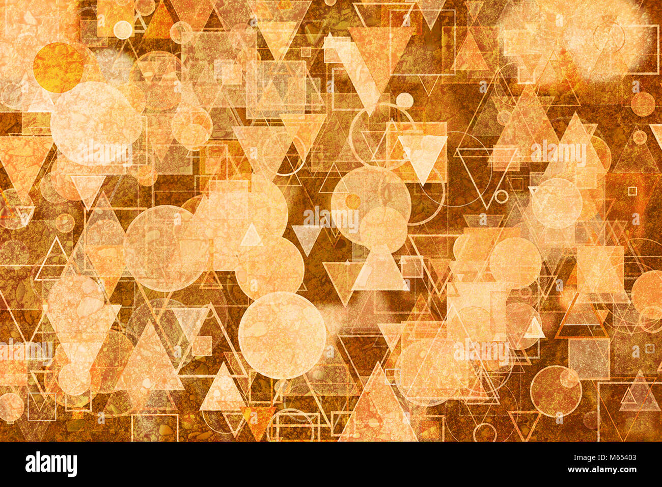 Random circle, square, rectangle & triangle shape, digital generative ...