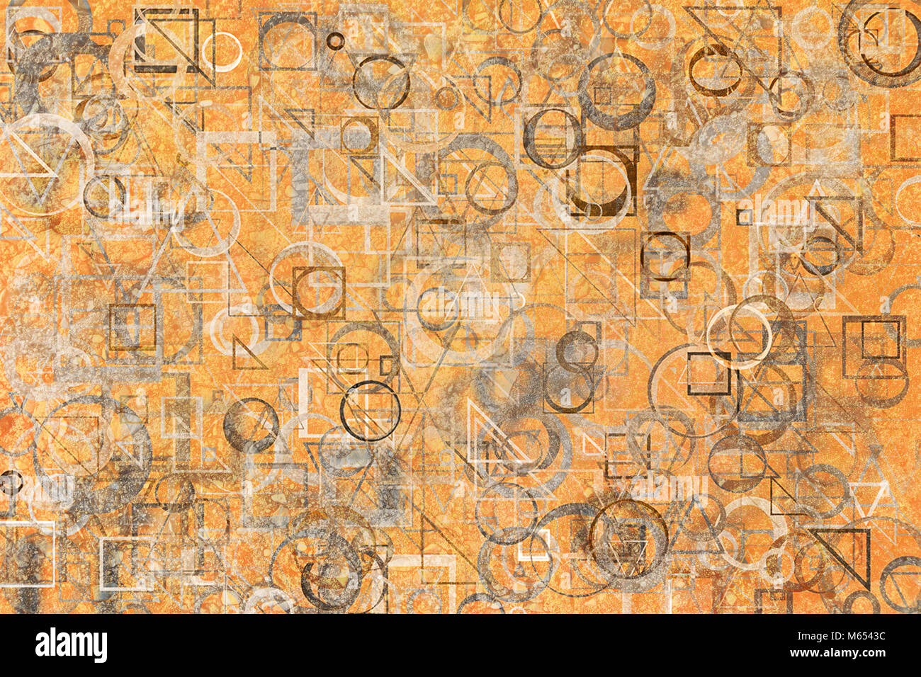 Random circle, square, rectangle & triangle shape, digital generative ...