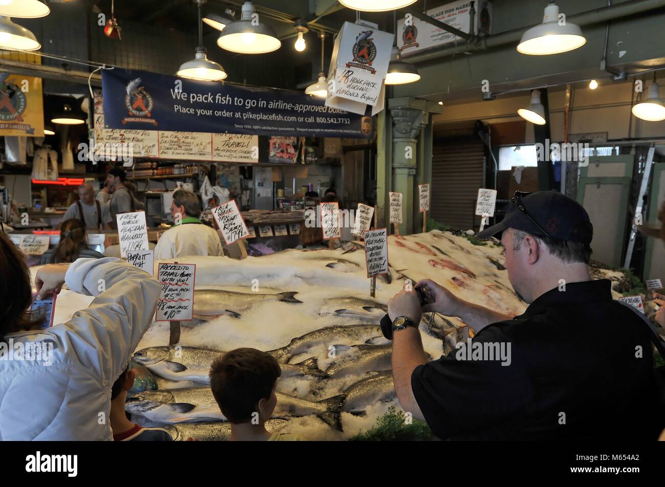 World Famous Pikes Place Market in Seattle, Washington, USA Stock Photo