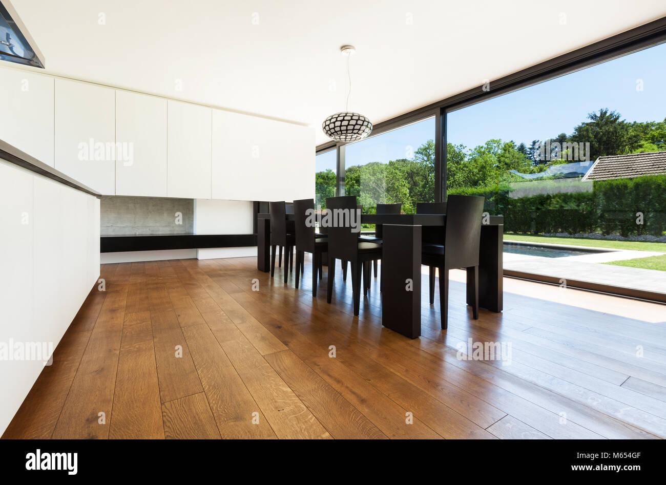 Modern villa, interior, beautiful dining room Stock Photo - Alamy
