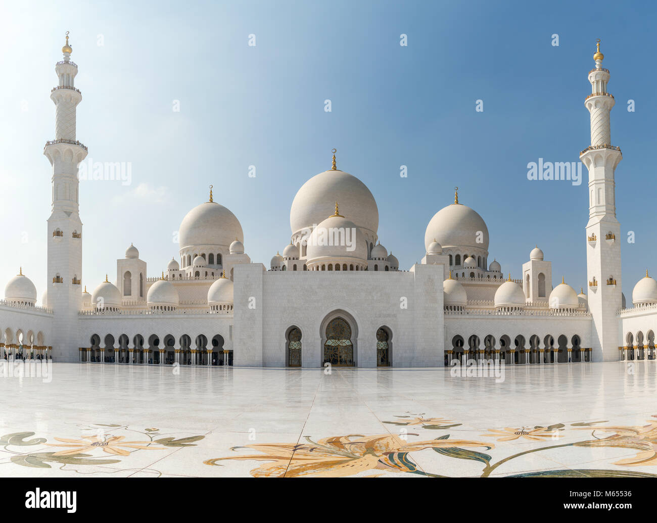 Grand Mosque - Architectural work of art is one of the world’s largest mosques, with a capacity for an astonishing 40,000 worshippers. Stock Photo