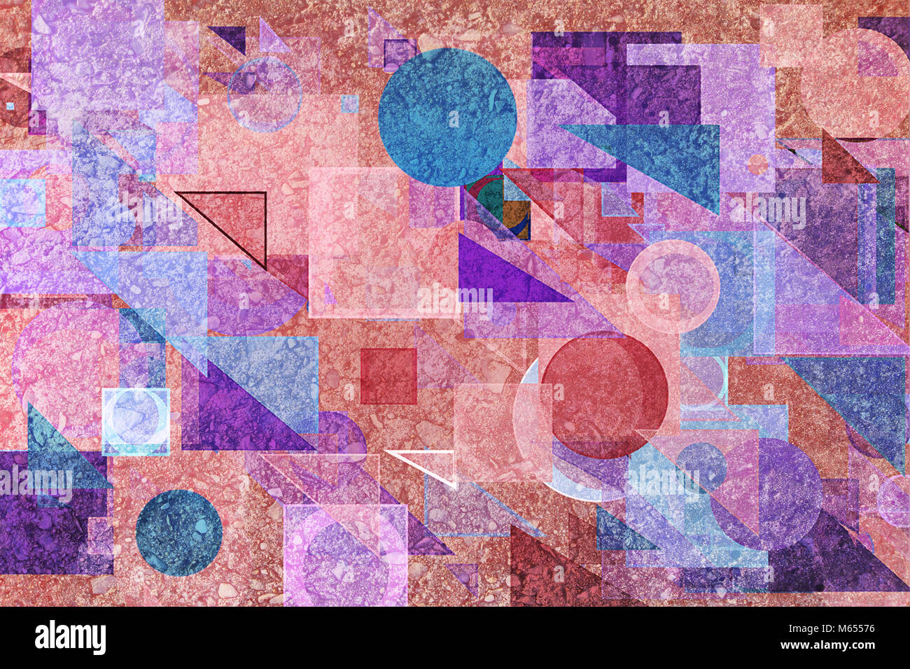 Random circle, square, rectangle & triangle shape, digital generative ...