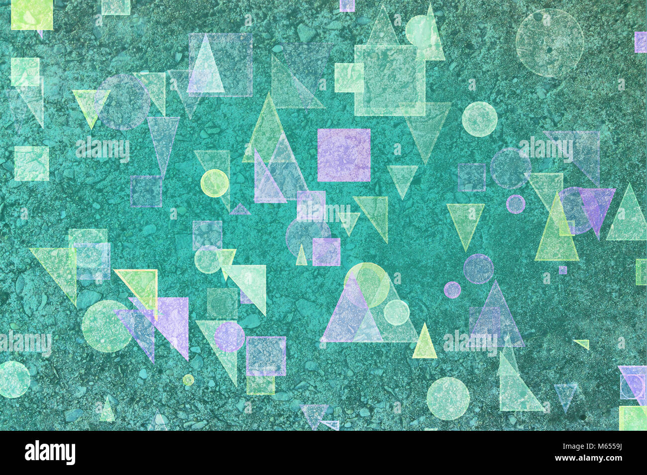 Random circle, square, rectangle & triangle shape, digital generative ...