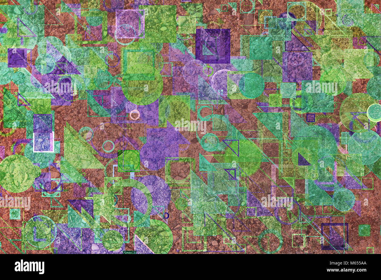 Random circle, square, rectangle & triangle shape, digital generative ...