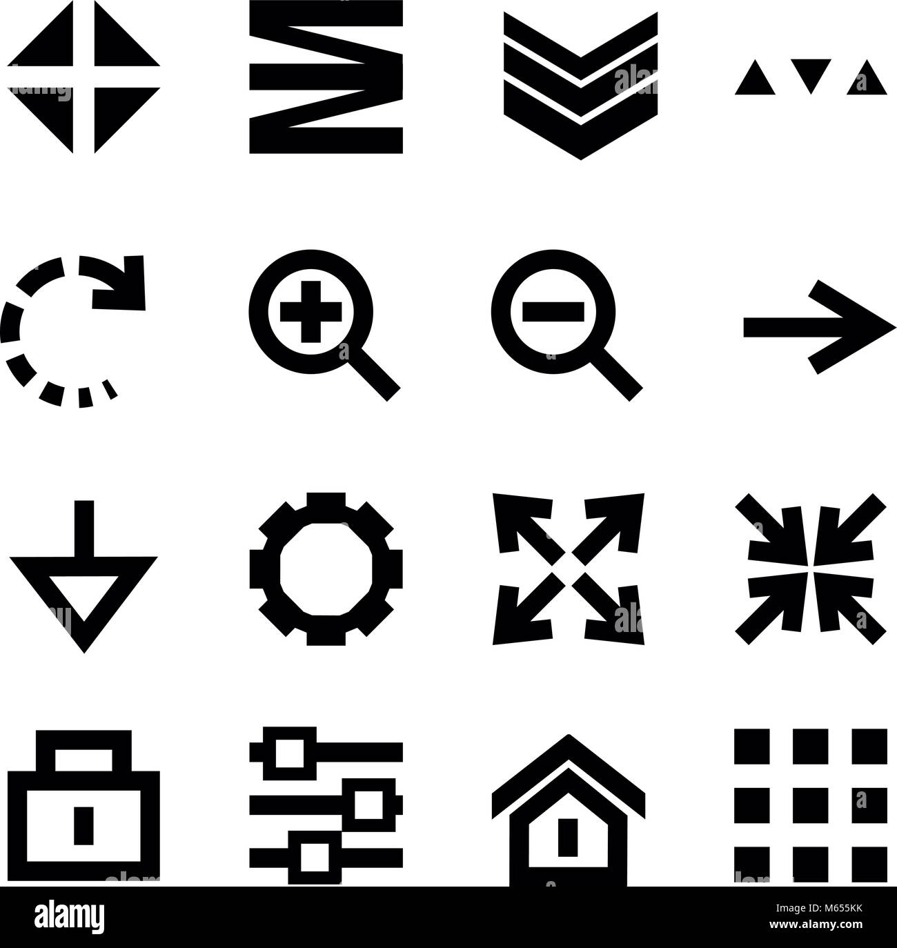 Set Of Navigation Menu Icons Mobile Icons Of The Settings Menu Set Of 