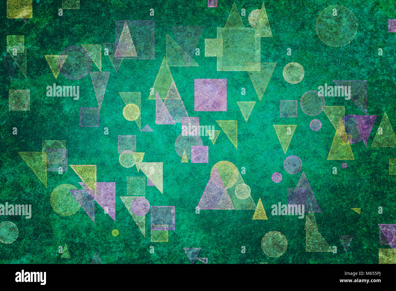 Random circle, square, rectangle & triangle shape, digital generative ...