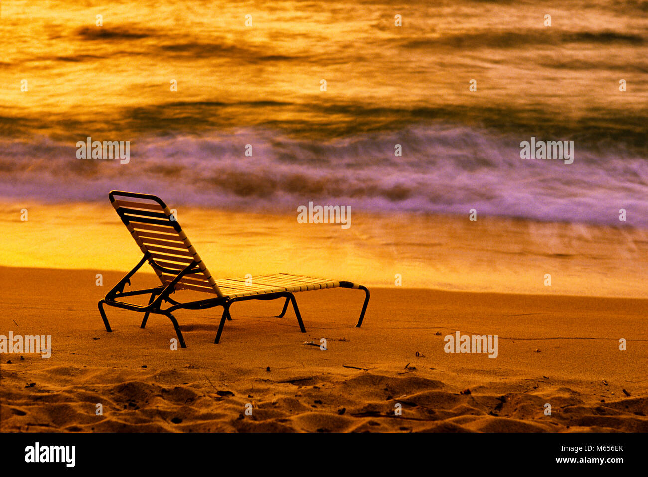 Lounge chair in Hawaii Stock Photo Alamy